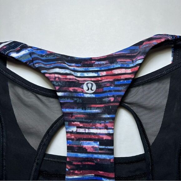 Lululemon Break Free Tank *Nulux in Hinshu Alpine White Multi / Black - Picture 5 of 7